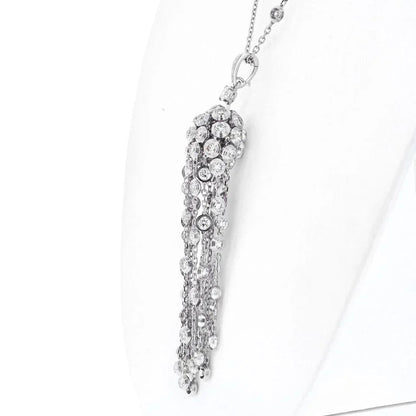 Carthttier 18K White Gold L'egers Diamants Spotlight Necklace
