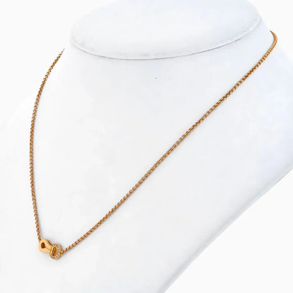 Carthttier 18K Rose Gold Agrafe Diamond Necklace