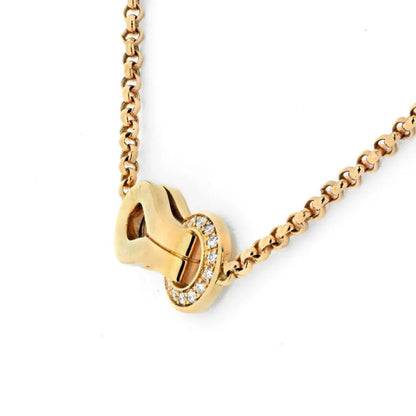 Carthttier 18K Rose Gold Agrafe Diamond Necklace