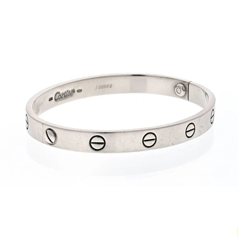 Carthttier 18K White Gold 1993 Love Bracelet Size 17 Bracelet