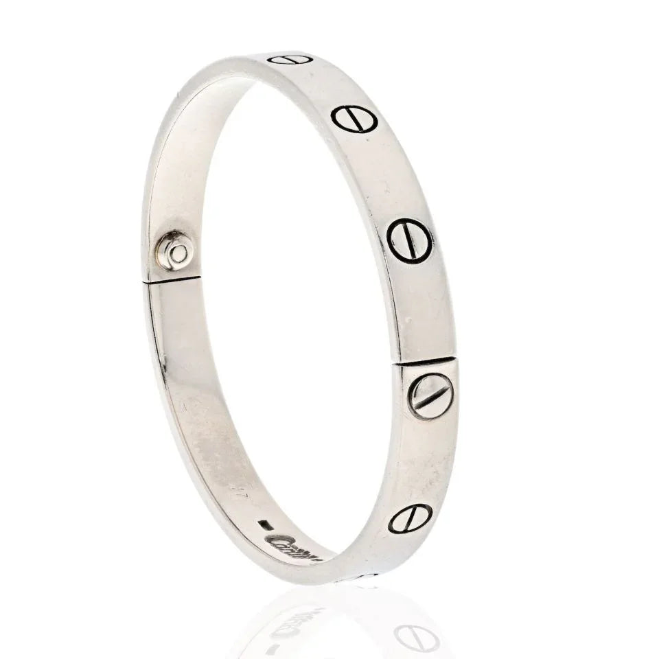 Carthttier 18K White Gold 1993 Love Bracelet Size 17 Bracelet