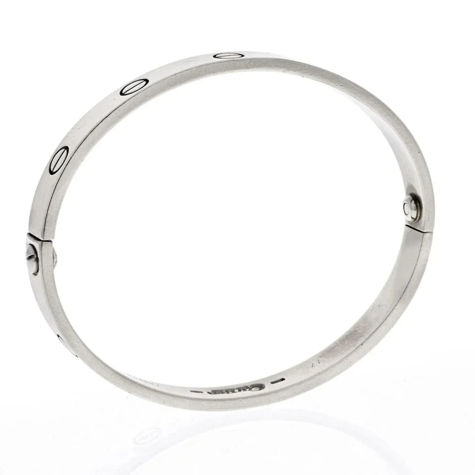 Carthttier 18K White Gold 1993 Love Bracelet Size 17 Bracelet