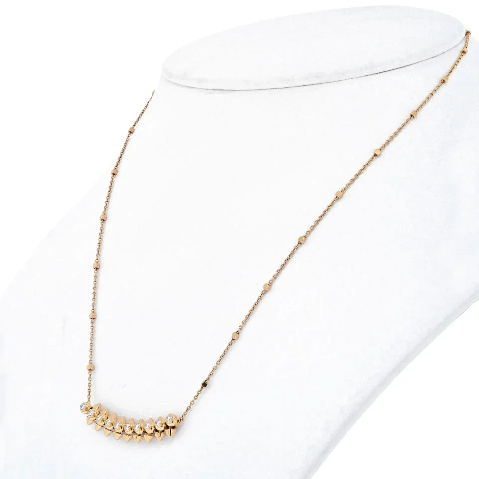Carthttier 18K Yellow Gold Clash Diamond Necklace
