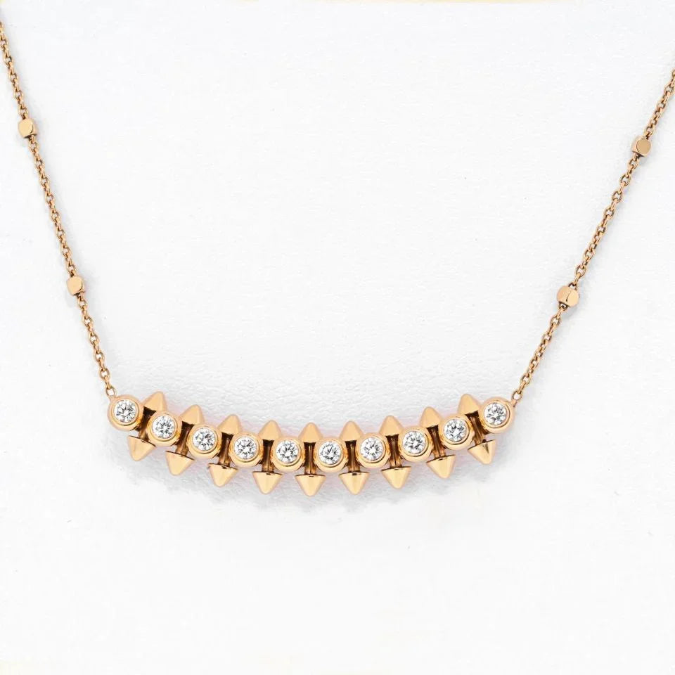 Carthttier 18K Yellow Gold Clash Diamond Necklace