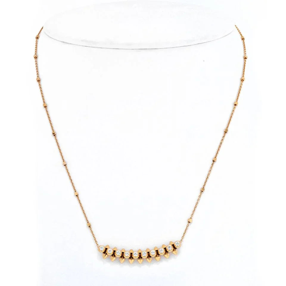 Carthttier 18K Yellow Gold Clash Diamond Necklace