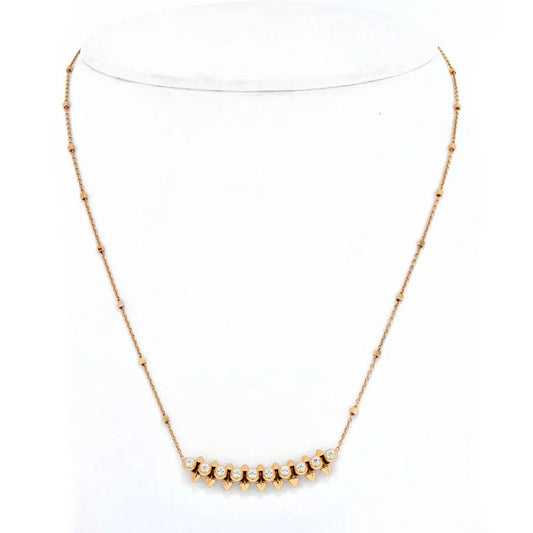 Carthttier 18K Yellow Gold Clash Diamond Necklace