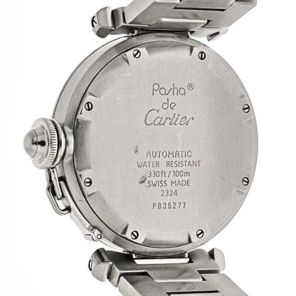 Carthttier Stainless Steel Pasha 35mm White Dial Round Women Watch