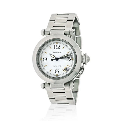 Carthttier Stainless Steel Pasha 35mm White Dial Round Women Watch