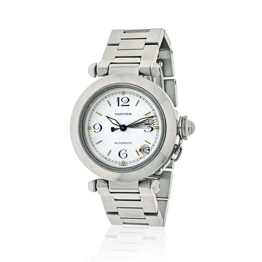 Carthttier Stainless Steel Pasha 35mm White Dial Round Women Watch