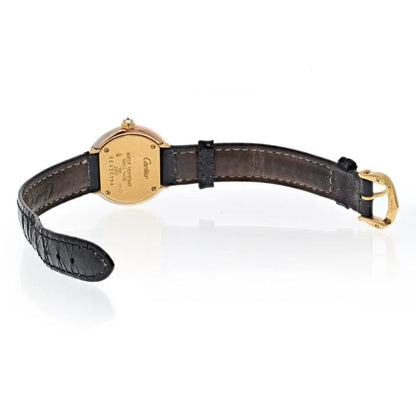 Carthttier 18K Trinity All Diamond 26mm Round Dial Leather Strap Women Watch