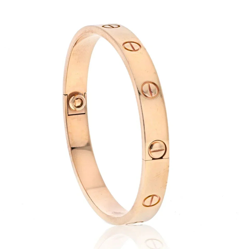 Carthttier Love 18K Rose Gold Love Size 16 Bracelet