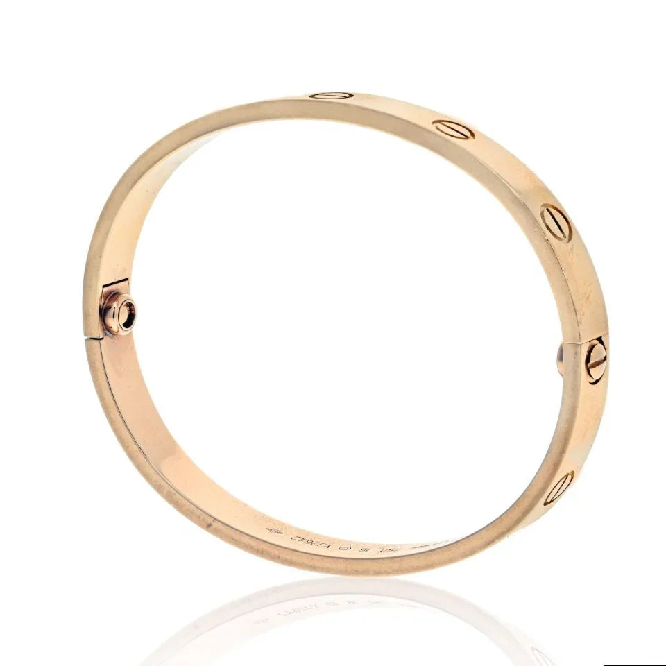 Carthttier Love 18K Rose Gold Love Size 16 Bracelet