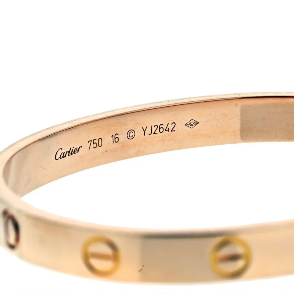Carthttier Love 18K Rose Gold Love Size 16 Bracelet