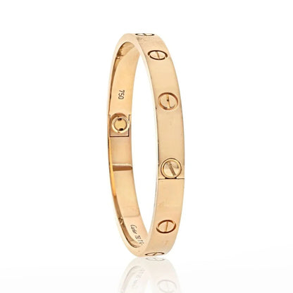 Carthttier Love 18K Rose Gold Love Size 17 Bracelet