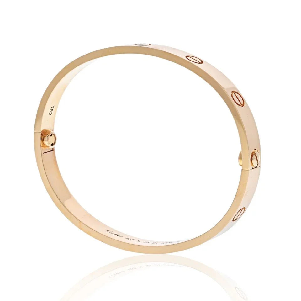 Carthttier Love 18K Rose Gold Love Size 17 Bracelet