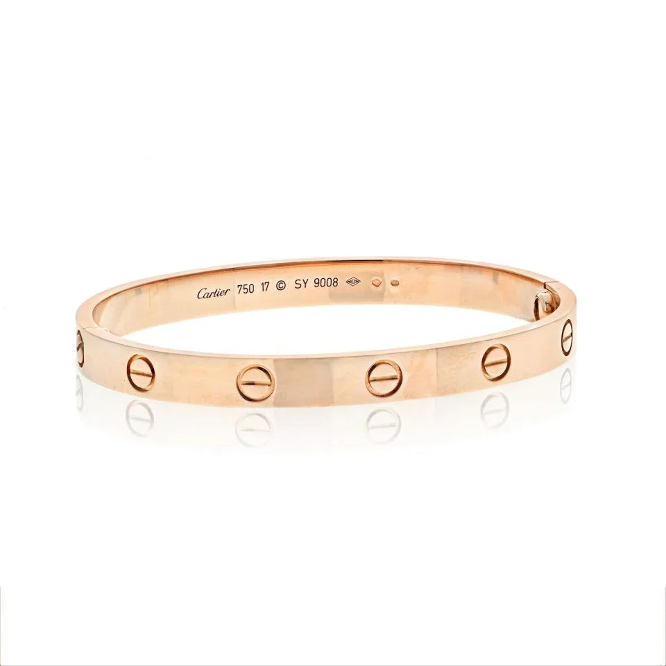 Carthttier Love 18K Rose Gold Love Size 17 Bracelet