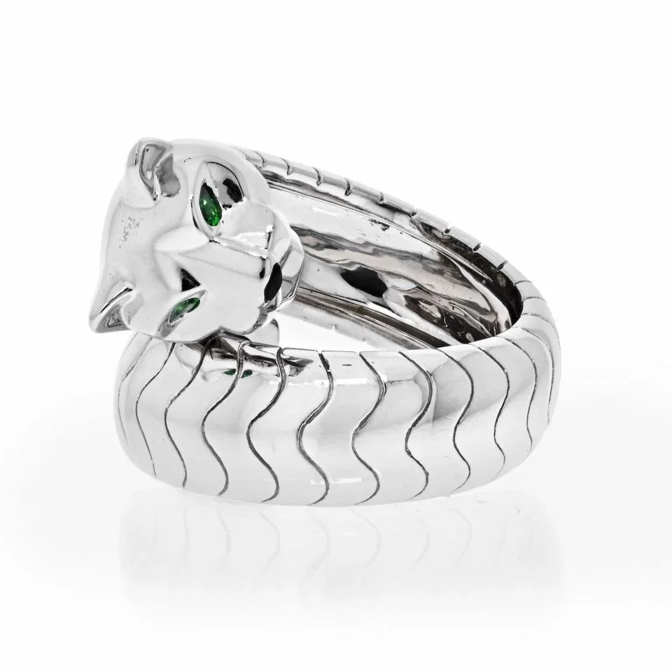 Carthttier 18K White Gold Lakarda Wrap Panthere Ring