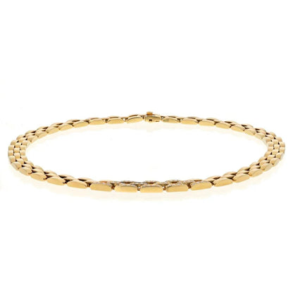 Carthttier 18K Yellow Gold Diamond Maillon Panthere Triple Row Necklace