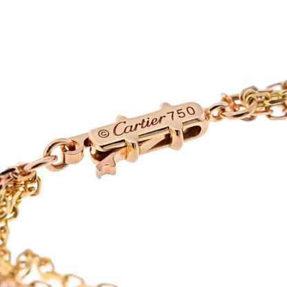 Carthttier 18K Tri Color Trinity Draped Multicolor Necklace