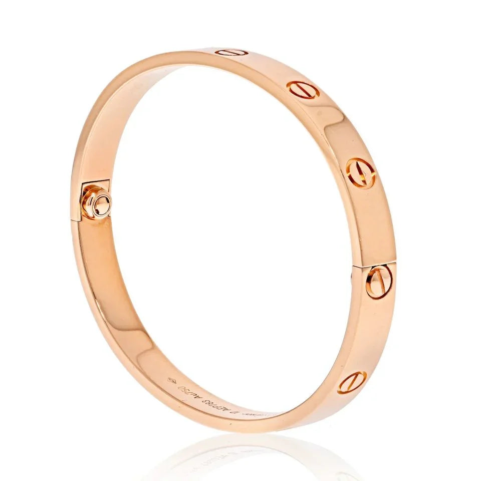 Carthttier Love 18K Rose Gold Love Bracelet SZ 17 Bracelet