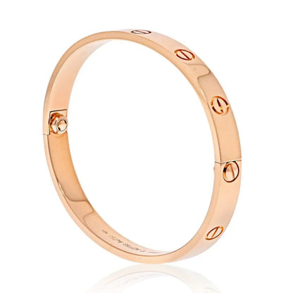 Carthttier Love 18K Rose Gold Love Bracelet SZ 17 Bracelet