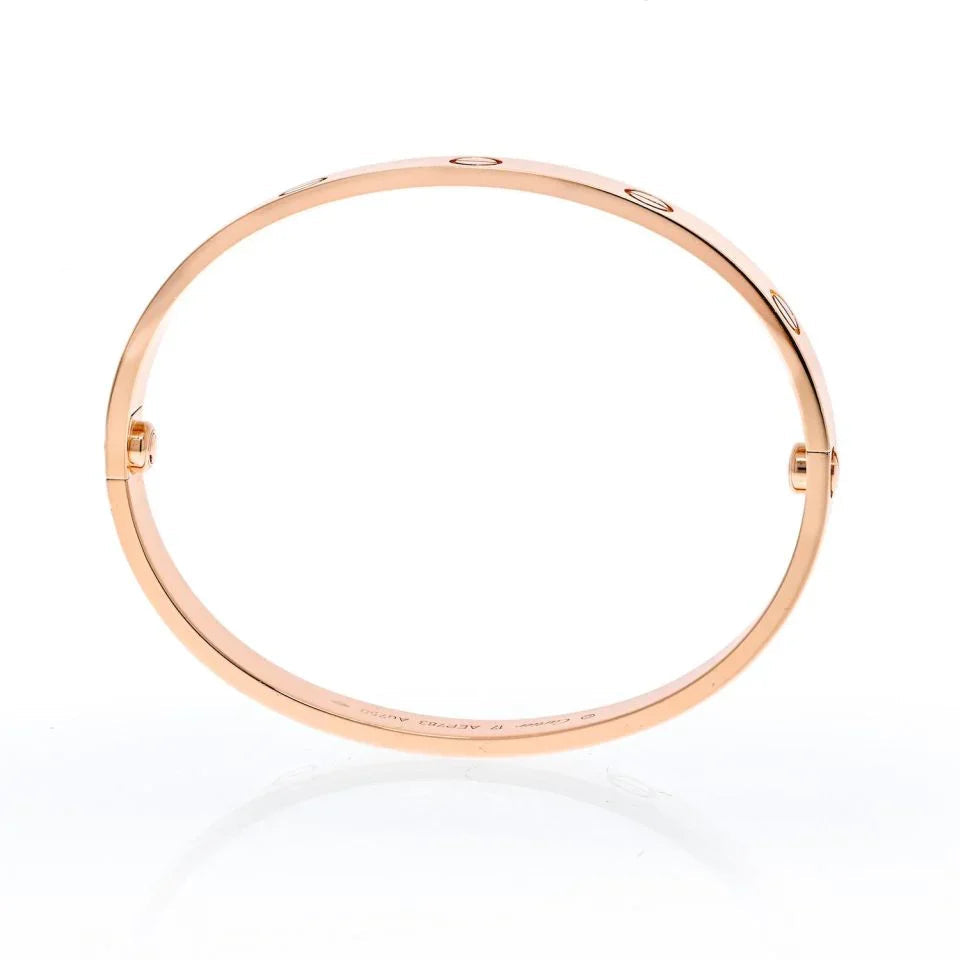 Carthttier Love 18K Rose Gold Love Bracelet SZ 17 Bracelet
