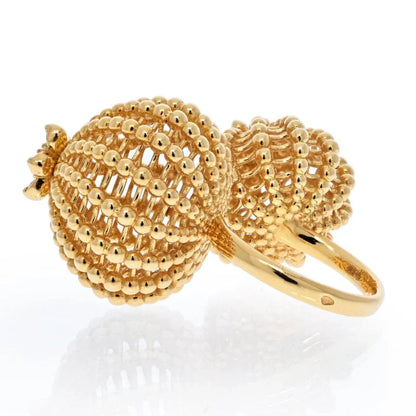 Carthttier 18K Yellow Gold Cactus Bypass Ring