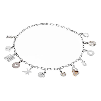 Carthttier 18K Two Tone Santos 12 Charm Necklace