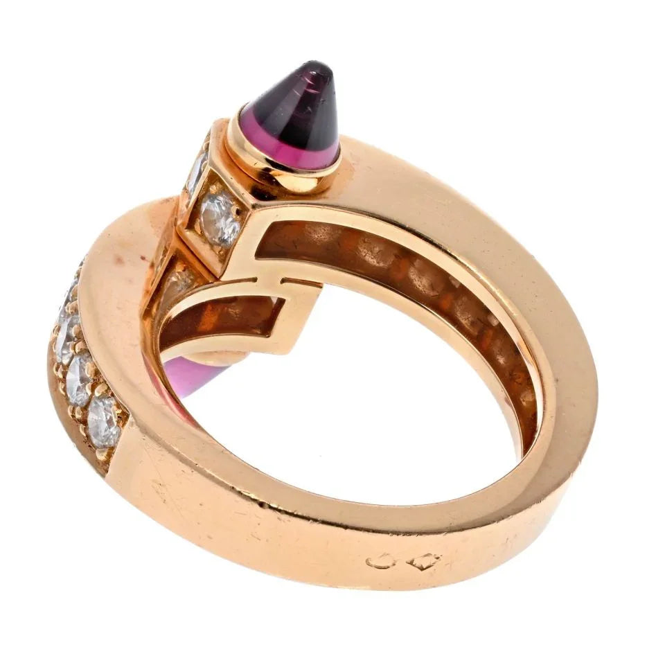 Carthttier 18K Rose Gold  Diamond And Garnet Menotte Ring