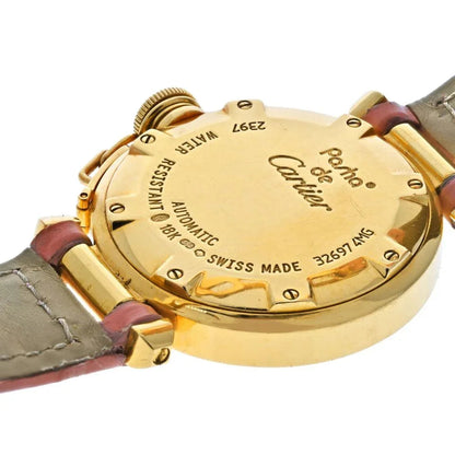 Carthttier Pasha 18K Yellow Gold Diamond Round Dial 32mm Women Watch