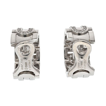 Carthttier 18K White Gold Diamond Hoop Earrings