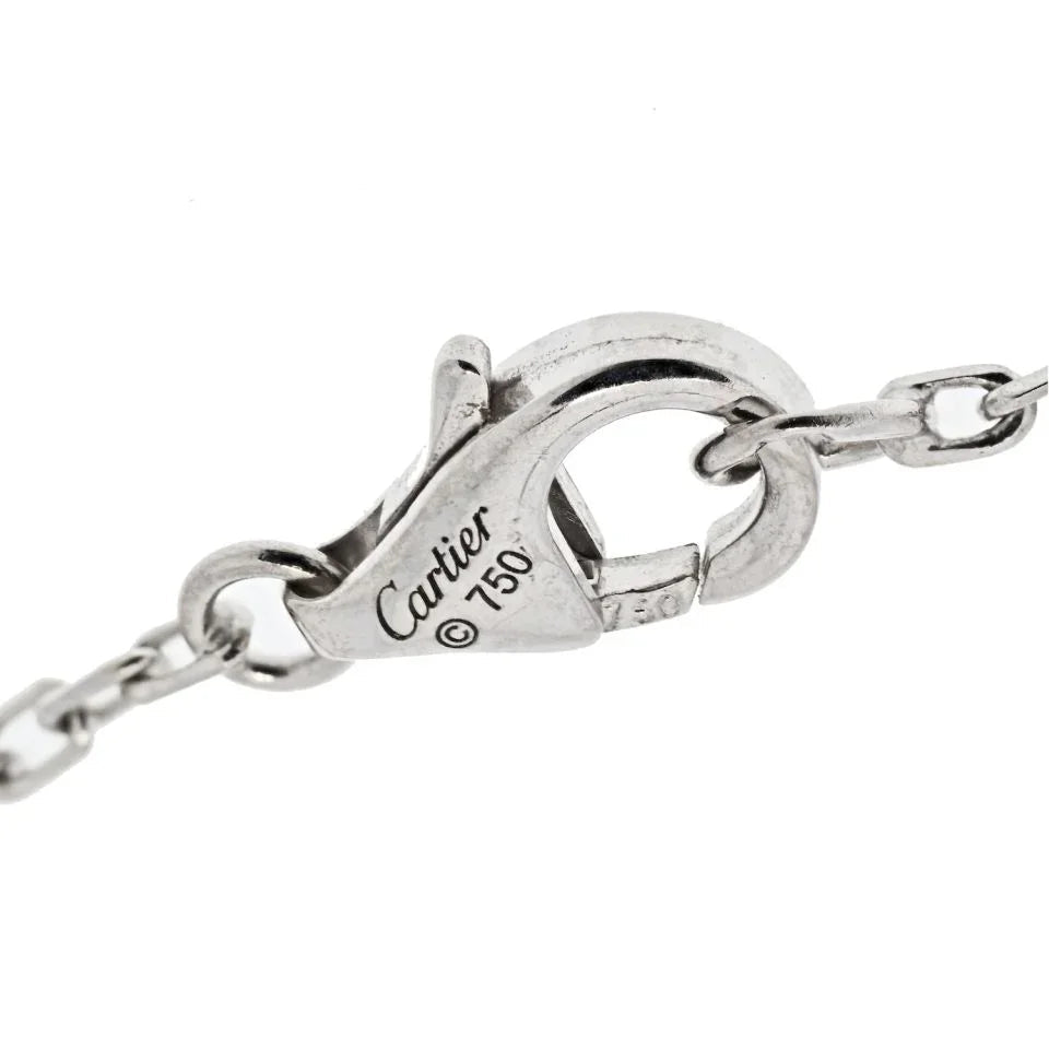 Carthttier Love 18K White Gold Love Diamond Pave Pendant Necklace