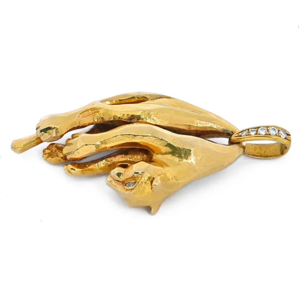 Carthttier 18K Yellow Gold Iconic Panthere Pendant