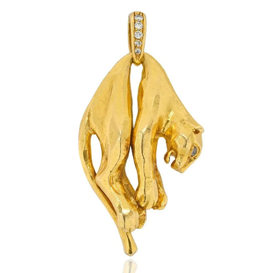 Carthttier 18K Yellow Gold Iconic Panthere Pendant