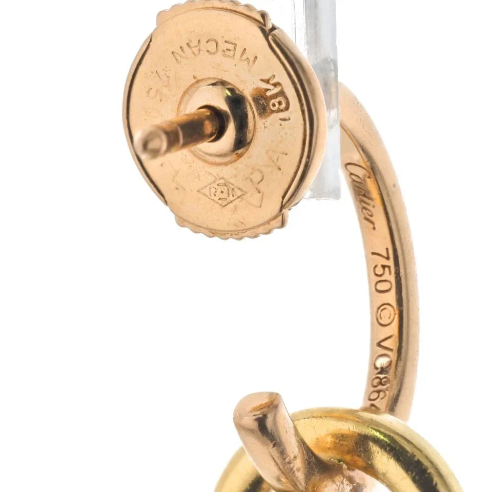 Carthttier 18K Tri Color Trinity Dangling Earrings