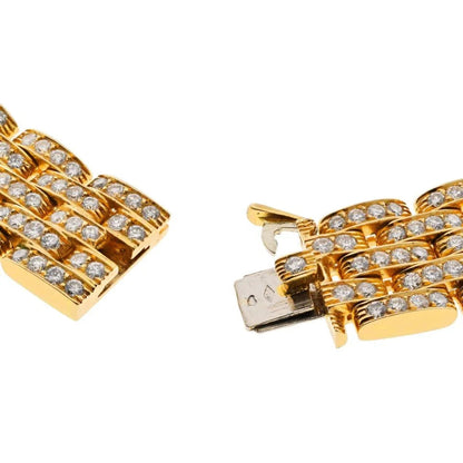 Carthttier 18K Yellow Gold Panthere Maillon Diamond Collar Necklace