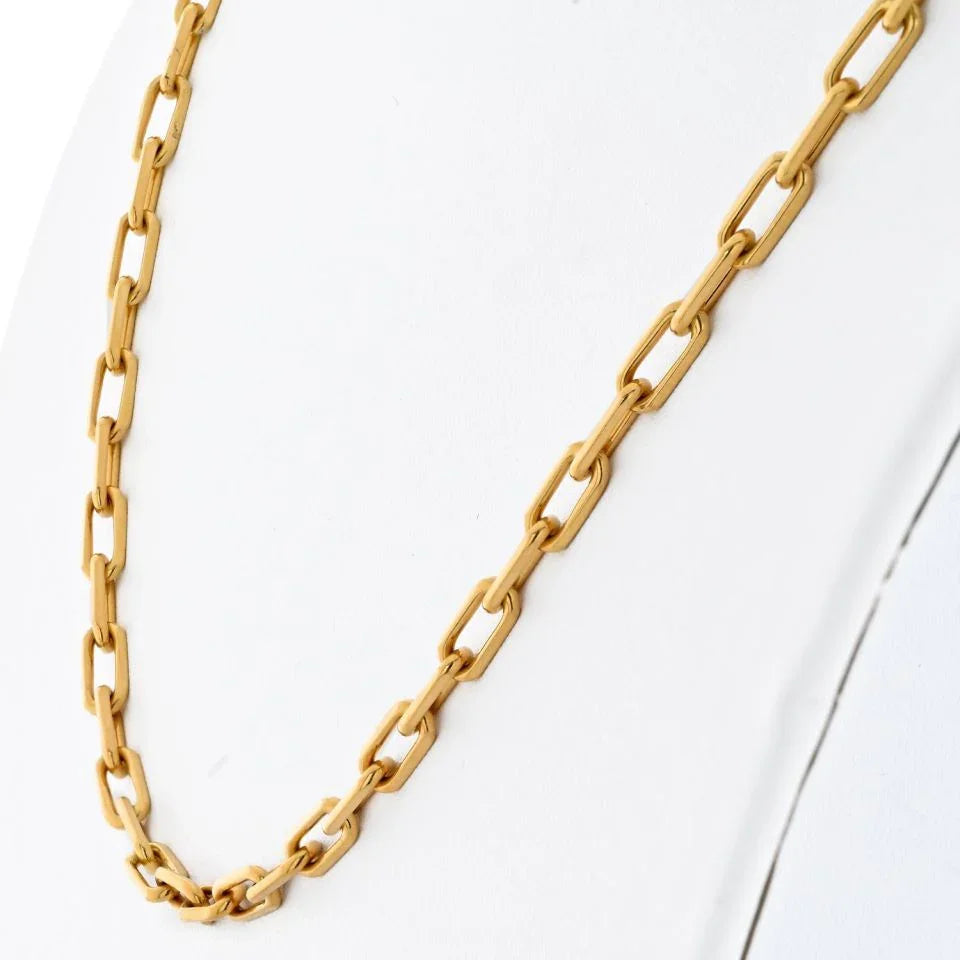 Carthttier 18K Yellow Gold Santos Link With Carthttier Certificate Necklace