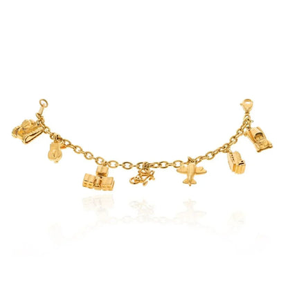 Carthttier 18K Yellow Gold 7 Charms Bracelet