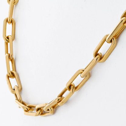 Carthttier 18K Yellow Gold Santos Link 21 Inch Chain Necklace