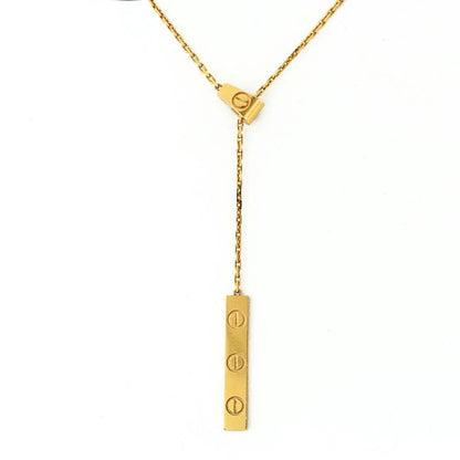Carthttier 18K Yellow Gold Love Lariat Necklace