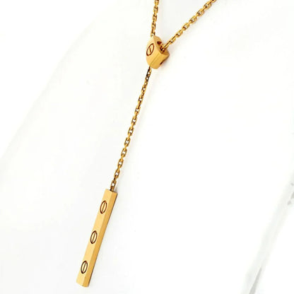 Carthttier 18K Yellow Gold Love Lariat Necklace