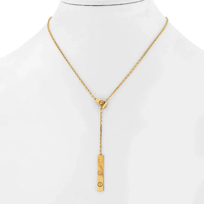 Carthttier 18K Yellow Gold Love Lariat Necklace