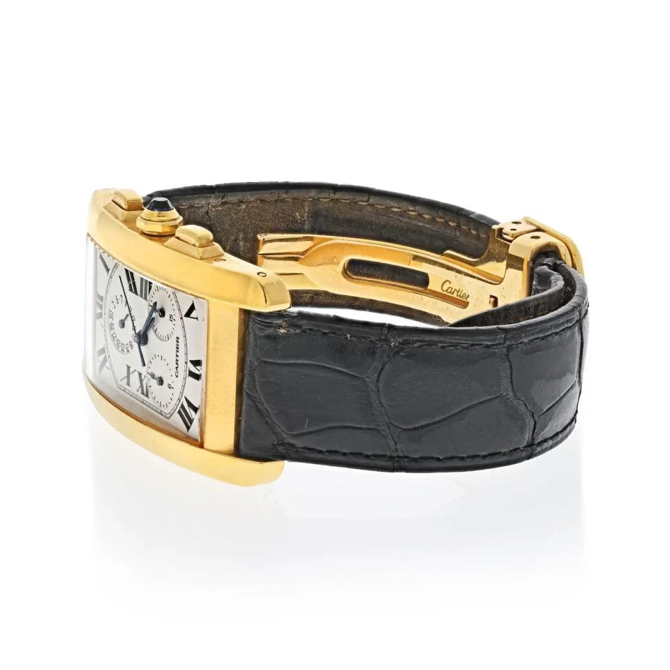 Carthttier Tank Americaine 18K Yellow Gold 1730 Women Watch