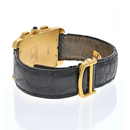 Carthttier Tank Americaine 18K Yellow Gold 1730 Women Watch