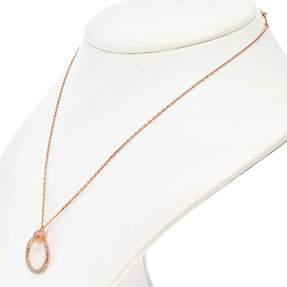 Carthttier Juste Un Clou 18K Rose Gold Juste Un Clou Pave Diamond Pendant Necklace