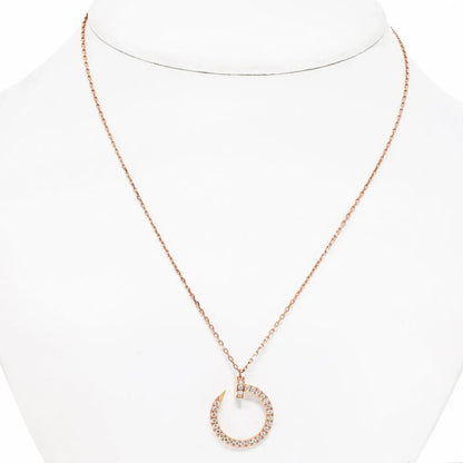 Carthttier Juste Un Clou 18K Rose Gold Juste Un Clou Pave Diamond Pendant Necklace