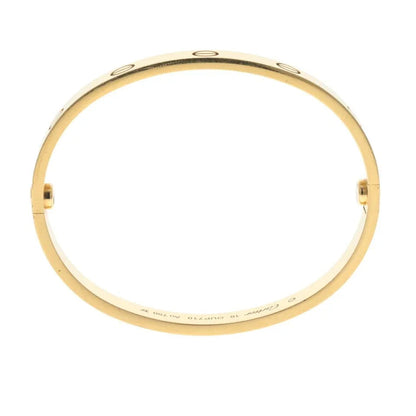 Carthttier Love 18K Yellow Gold Love Bangle Size 16 Bracelet