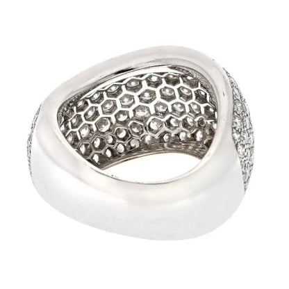 Carthttier 18K White Gold 5.00cttw Pave Multirow Diamond Ring