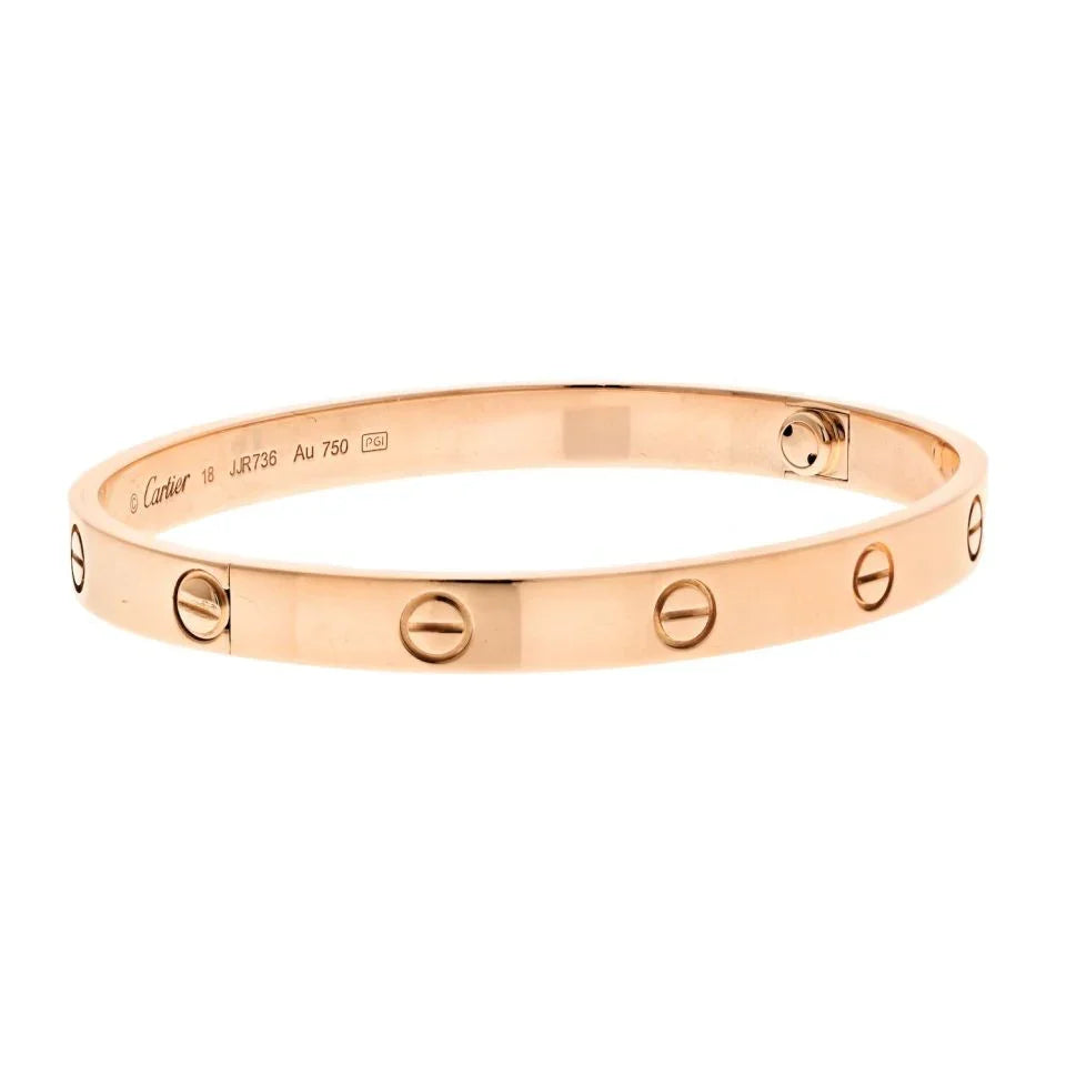 Carthttier Love 18K Rose Gold Love Size 18 Bracelet