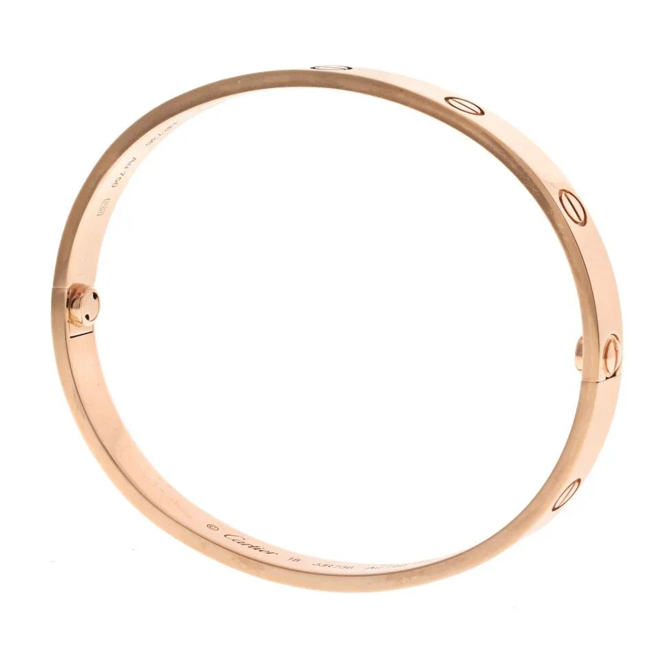 Carthttier Love 18K Rose Gold Love Size 18 Bracelet